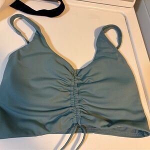 Blue Ruched Bralette Top